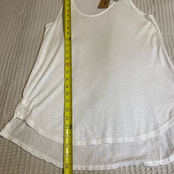 NWT Michael Stars White Relaxed Fit Scoop Neck Tank Top Minimalist Boho One Size - Picture 8 of 11